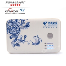 厂家供应三种系列移动电源：青花各种图案绚丽色彩5000毫安充电宝