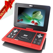 网上买dvd来工厂批发可旋转13.1寸FJD-131高清移动dvd热销东南亚