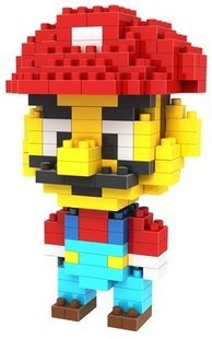 俐智积木俐智loz小颗粒钻石拼装儿童玩具创意拼装9338超级玛丽