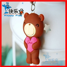 卡通软胶钥匙扣PVC立体钥匙扣广告钥匙珠链厂家专业定做