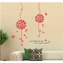 直销供应浪漫满屋爱意如风820客厅卧室背景装饰DIY墙贴