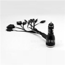 厂家批发一拖十车载充电器汽车万能充电器万能充电器珠海
