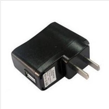 USB直冲充电器，USB黑头带IC带指示灯充电头旅游充电厂家批发