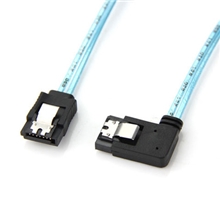 SATA3.0数据线双通道铝箔屏蔽6Gbps90度L型侧弯