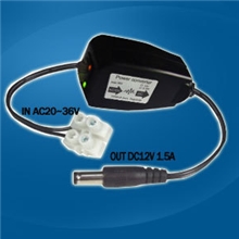 供应带AC/DC24~36V转DC12V双绞线视频传输器