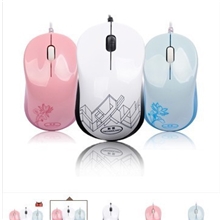 笔记本鼠标可爱女生小鼠标便携有线USB新盟天玄星M107