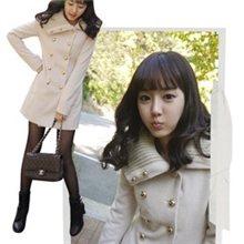 厂家直销2013秋冬装新款女装韩版修身新品毛呢子外套中长款呢大衣