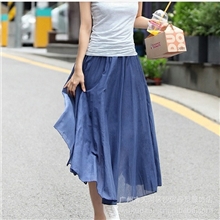 2013夏季新款超大摆波西米亚仙女裙糖果色半身裙长裙