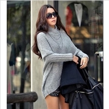 2013韩版时尚气质立领修身蝙蝠袖套头毛衣（厂家直销）