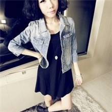 1128服装厂家直销复古万搭七分袖牛仔外套服装代理代发批发混批