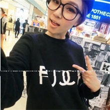 1142#2012秋冬款自留疯狂推荐c风格logo街拍加绒卫衣女装批发