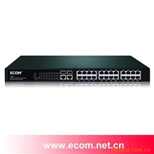 24口百兆+2SFP光纤端口镜像软路由WAN口扩展带宽控制光纤交换机