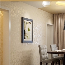 工厂直销批发零售高档进口纯无纺布植绒欧式客厅卧室墙纸