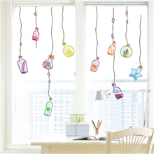 AY948三代可移除女孩房卧室客厅沙发玄关装饰漂流瓶浪漫墙贴纸