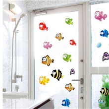 AY618一件起批三代可移除卫生间浴室玻璃瓷砖海洋泡泡鱼墙贴纸