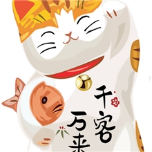 【厂家直销】AY950B第三代可移PVC墙贴透明膜招财猫