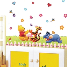 AY992三代可移除儿童房宝宝卧室幼儿园学校装饰维尼一家墙贴纸
