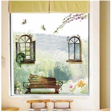 〖热〗三代墙贴反复贴DIY时尚墙贴风景装饰贴批发