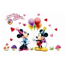 AY602第三代米奇可移墙贴纸PVC透明膜AM602