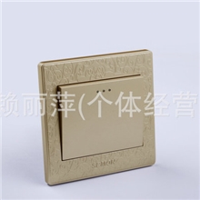 批量生产西蒙SEMONA8一位单控开关艺术雕花家用墙壁开关插座