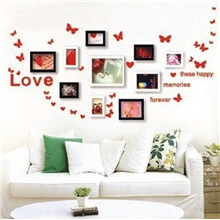 特价1照片墙配套墙贴蝴蝶飞飞墙贴相框装饰配套墙贴三代墙贴