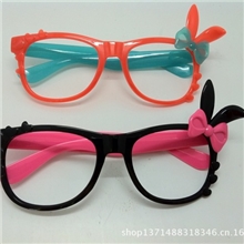 时尚hellokity眼镜框装饰镜非主流兔子蝴蝶结眼镜框优质款