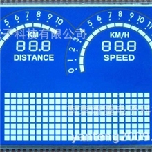 供应跑步机仪表HTN蓝底白字负显定制液晶屏LCD