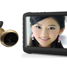 5.8ghz无线猫眼摄像机和5寸显示屏(90度,动态监测,100米无干扰)