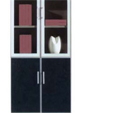 玻璃文件柜书柜办公柜子两门书架双门书橱板式书柜