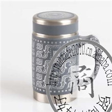 批发贵族真空楚文化时尚礼品杯问鼎紫砂生态杯