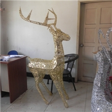 铁艺圣诞小鹿/规格有1米1.2米1.5米现货供应/颜色金色银色