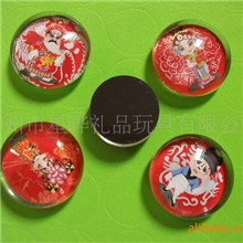 供应半球玻璃冰箱贴，磁性冰箱贴。铜版纸冰箱贴，冰箱贴