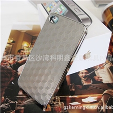 苹果Iphone4/4S不锈钢铝片贴电镀底手机保护壳手机壳