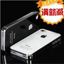 iphone4s防刮玻璃款手机壳亚克力苹果四代手机套保护壳S094