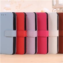 i9500手机壳S4手机壳i9500皮套荔枝纹纹左右开插卡皮套