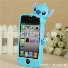 iphone44S手机壳趴趴史迪仔史迪奇硅胶套卡通保护套保护壳