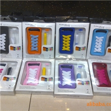 韩国超可爱IPHONE4S5G保护外壳小鞋子鞋带保护套多色