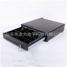 收银机钱箱，高强度全钢材料、双层结构，三档锁