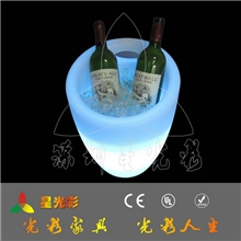 提供PE发光冰桶酒吧休闲LED发光冰桶夜场炫彩夜光冰桶