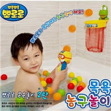 爆款韩国新品玩具Pororo小企鹅戏水玩具洗澡玩水玩沙投篮套装