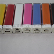 工厂批发口红型2600mah毫安USB移动电源便携式充电宝