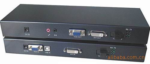 DVI视频数字光端机、支持KVM\单芯\多模光纤