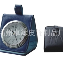 折叠皮革钟皮革闹钟旅行皮革钟表eathertravelalarmclock