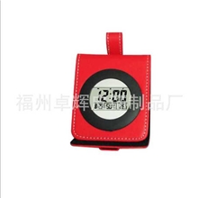电子钟LCD钟数显钟leatherLCDclock