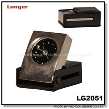 台式金属钟支架金属钟石英金属钟桌面装饰金属钟