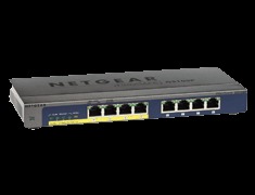 网件netgearGS108P8个千兆端口(含4个PoE端口)非网管桌交换机