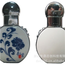 2013年新款U盘陶瓷国粹青花U盘16GB新创意圆形时尚