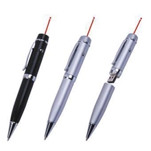 UI盘厂家批发激光笔U盘金属U盘笔带LED灯镭射USB会议礼品笔U盘