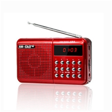 批发先科052便携式插卡u盘带收音机库存插卡音箱播放器外放小音