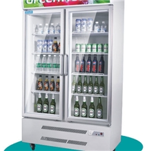 超市冷藏展示柜绿缔双门冷藏冷冻展示柜直冷